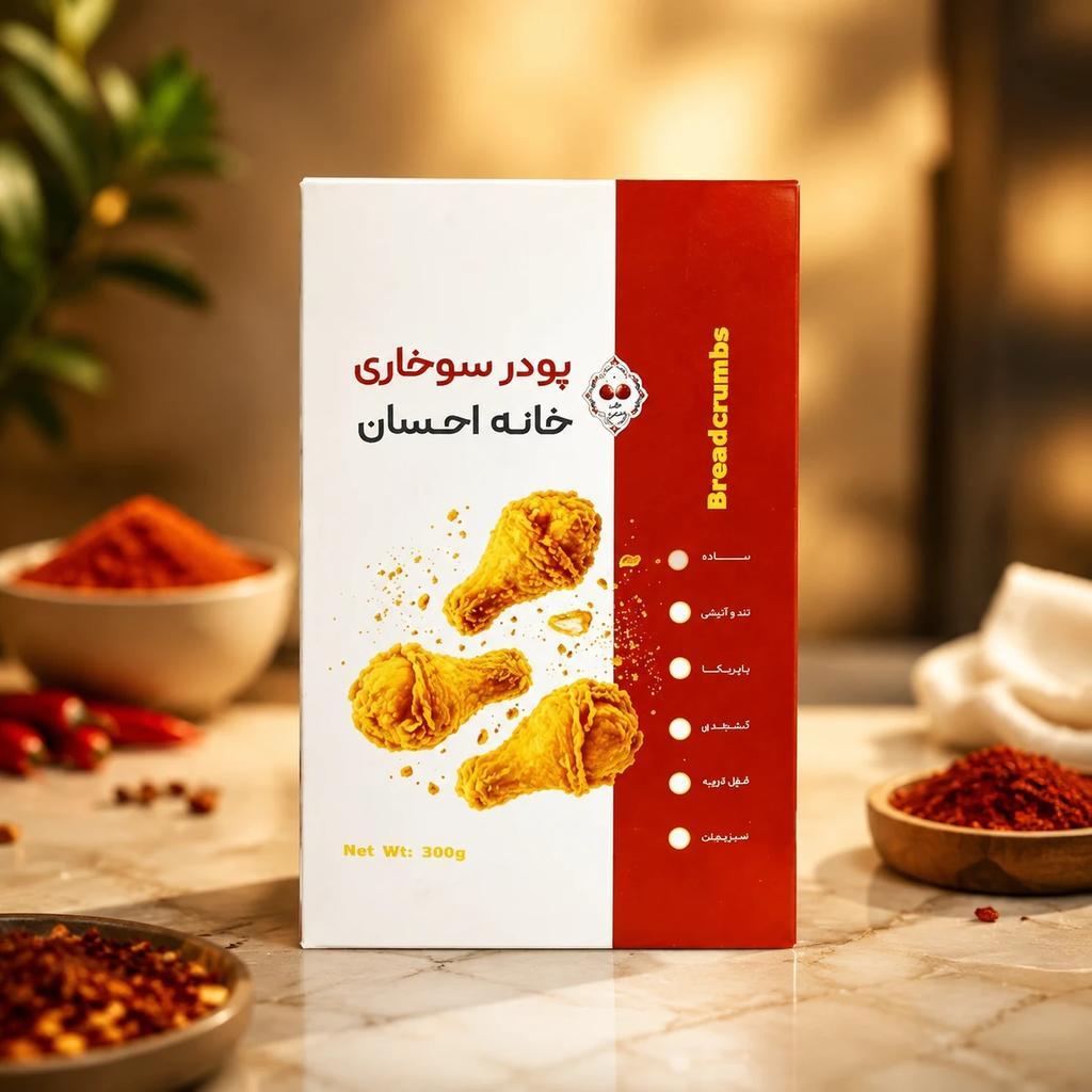 پودر سوخاری ترد و سالم (بدون آکریل‌آمید) | خانه احسان
