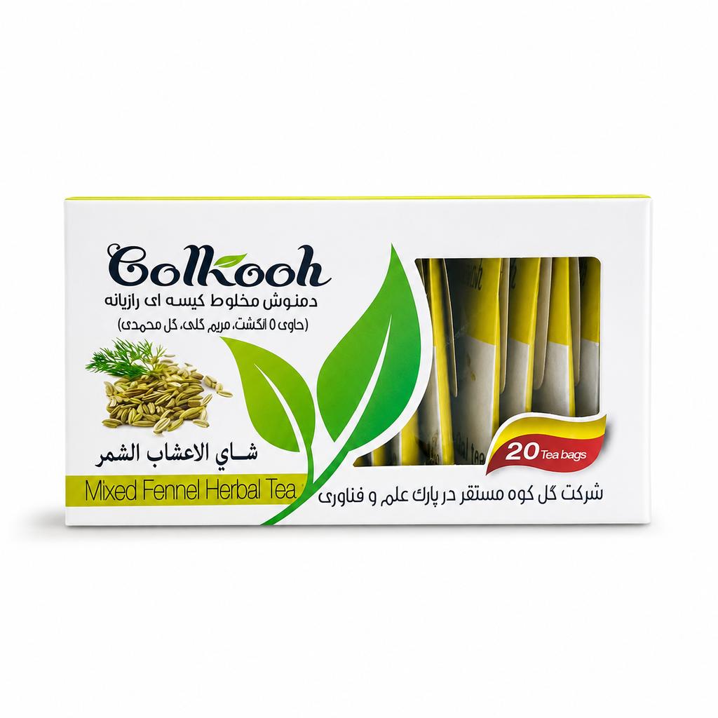 دمنوش کیسه ای رازیانه 20عددی گل کوه  - تصویر 2