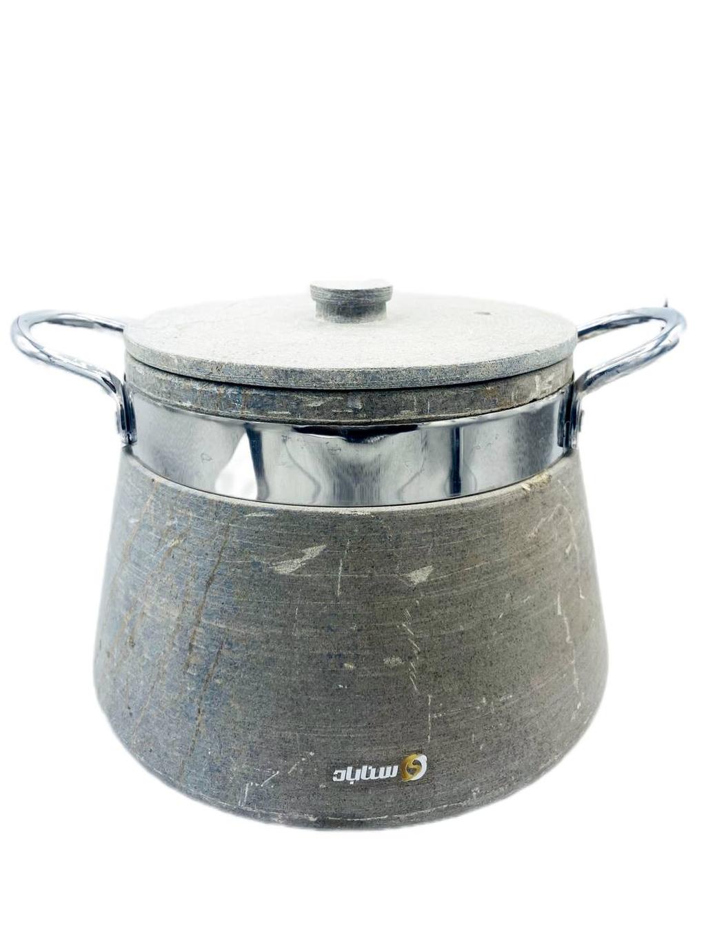 دیزی سنگی مانا 6 نفره سنتی دسته استیل - تصویر 1