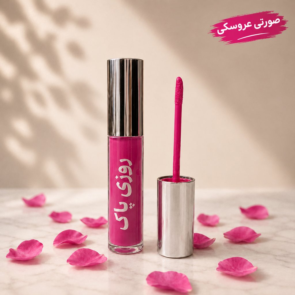 رژلب مایع روزی پاک طبیعی - تصویر 3