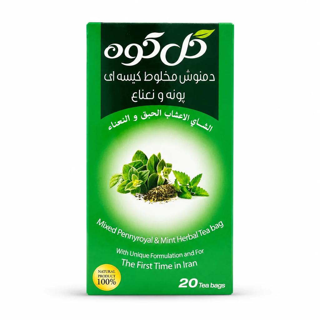 دمنوش کیسه ای پونه و نعنا 20 عددی گل کوه - تصویر 2