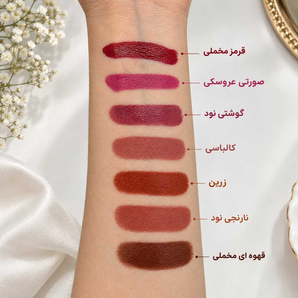 رژلب مایع روزی پاک طبیعی - تصویر 9