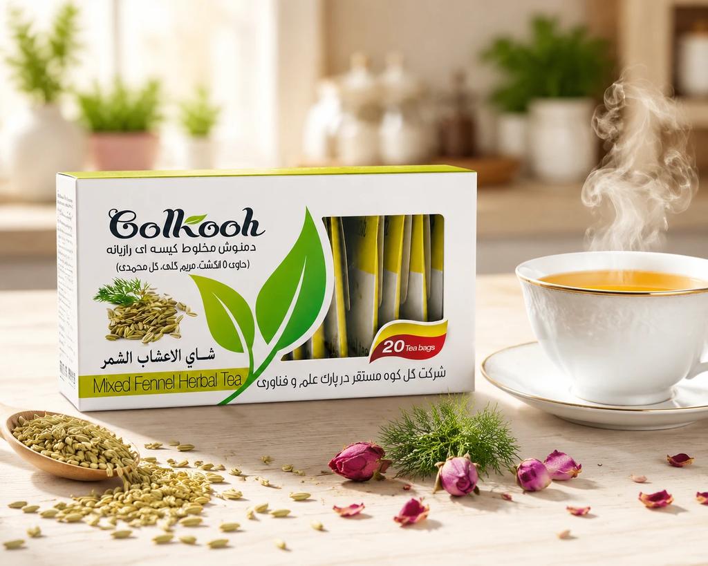 دمنوش کیسه ای رازیانه 20عددی گل کوه  - تصویر 1