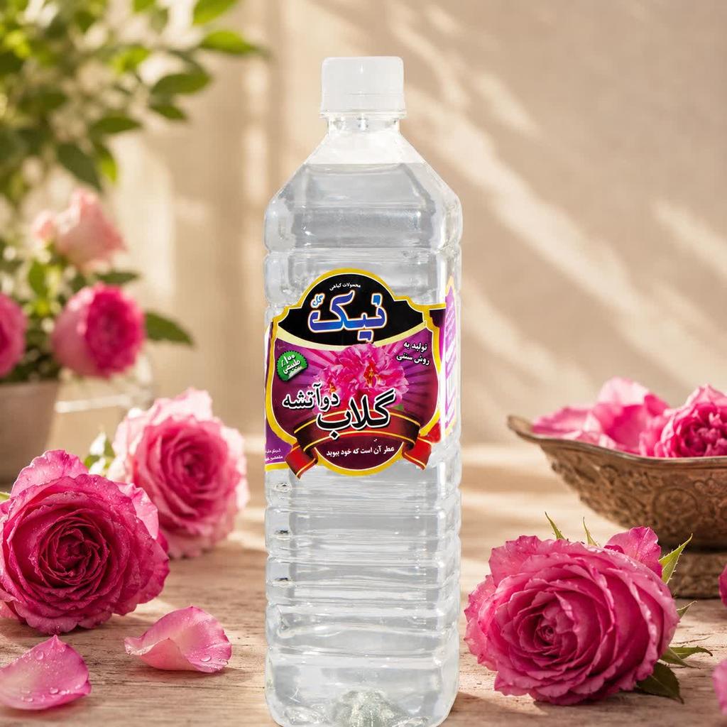 گلاب دو آتیشه 1 لیتری نیک - تصویر 1