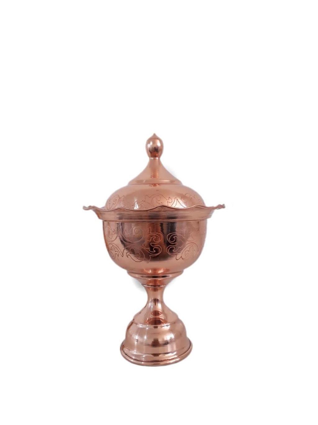 قندان پایه دار دیبا مسی