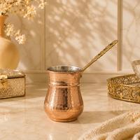 قهوه جوش مس دسته برنجی کوچک
