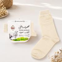جوراب نخ پشمی سفید (ریزبافت)