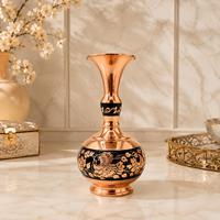 گلدان مسی الماس تراش سایز2