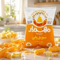 پفک غلات کامل پنیری مهدیار 