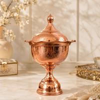 قندان پایه دار دیبا مسی