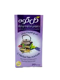 دمنوش کیسه ای مخلوط 5 گیاه گل کوه ۲۰عددی 